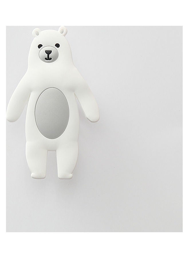 fashionhome Bear Shape Plastic Adhesive Hook White 8x8x4.5cm  - Image 1