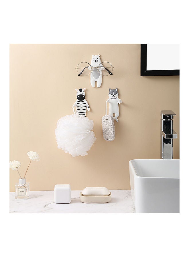 fashionhome Cow Shape Plastic Adhesive Hook White/Black 11.5 x 7cm  - Image 4
