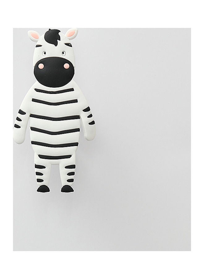 fashionhome Zebra Shape Plastic Adhesive Hook White/Black 11.5 x 7cm  - Image 1