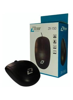 Zero ZR-150 Wired USB Optical Mouse Black  - Image 1