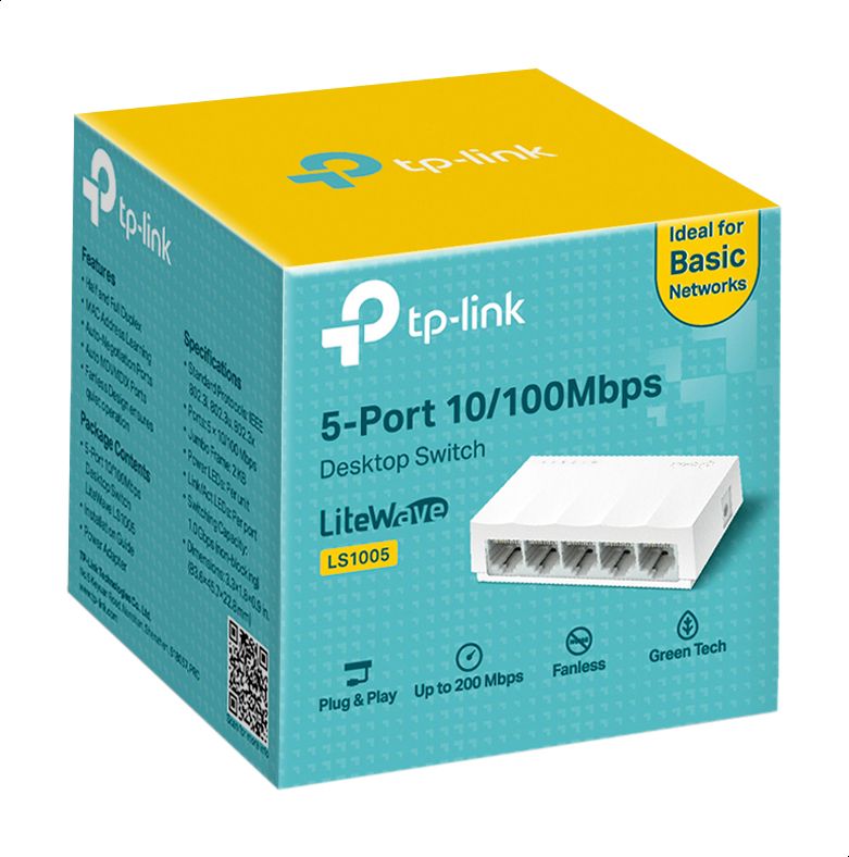 TP-LINK TP-LINK LS1005 Desktop Switch, 5 Ports White  - Image 5