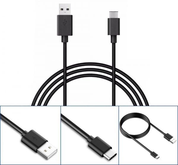 Samsung - Fast Charging Power Adapter Charger With Type-C Data Cable For Samsung S10 Plus Black - Image 1