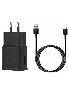 Fast Charging Power Adapter Charger With Type-C Data Cable For Samsung S10 Plus Black