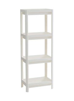 Toshionics 4 Layer Floor Type Plastic Storage Shelf White 37x19x24cm  - Image 1
