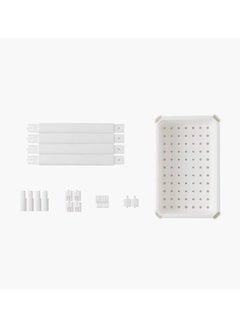 Toshionics 4 Layer Floor Type Plastic Storage Shelf White 37x19x24cm  - Image 4