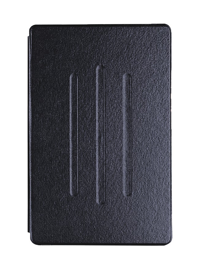 Wtech Premium Quality Protective Book Type Case Cover With Reinforced Soft Shell TPU Fitting For Huawei MediaPad M5 Lite 8 Black - Image 1