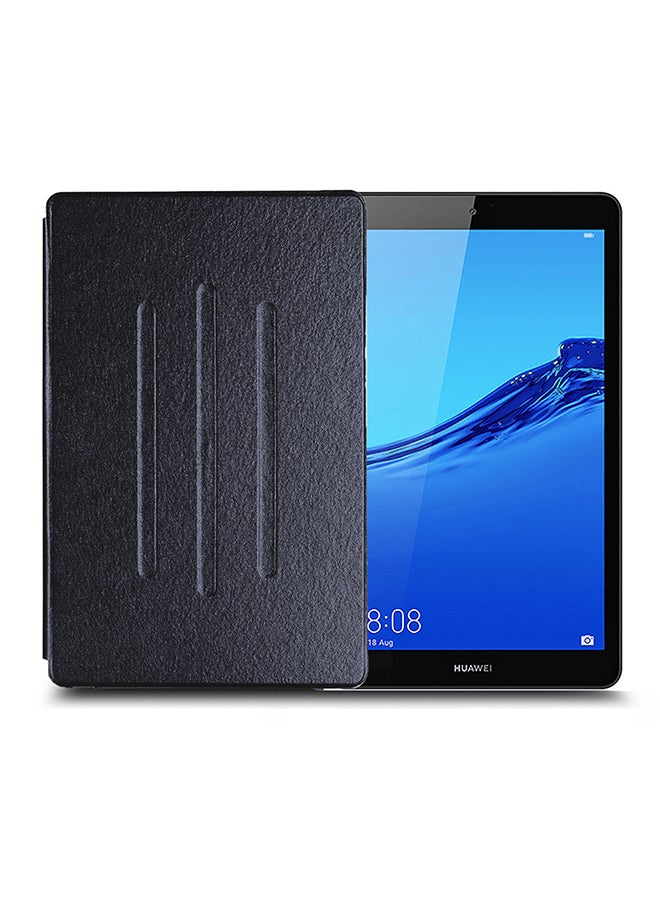 Wtech Premium Quality Protective Book Type Case Cover With Reinforced Soft Shell TPU Fitting For Huawei MediaPad M5 Lite 8 Black - Image 2