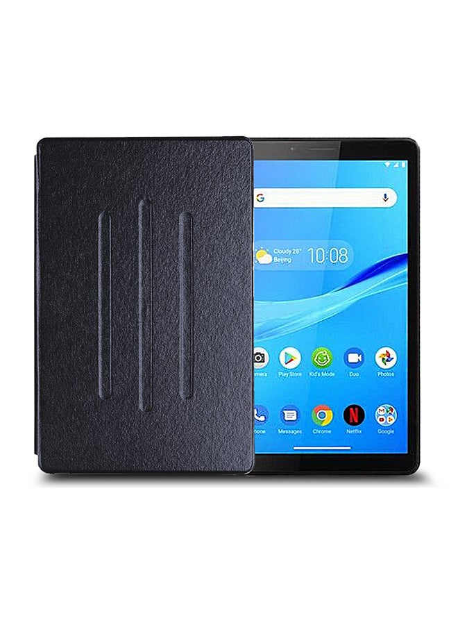 Wtech Premium Quality Protective Book Type Case Cover With Reinforced Soft Shell TPU Fitting For Lenovo Tab M7 Black - Image 2