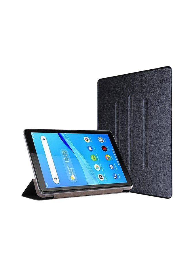 Wtech Premium Quality Protective Book Type Case Cover With Reinforced Soft Shell TPU Fitting For Lenovo Tab M7 Black - Image 3