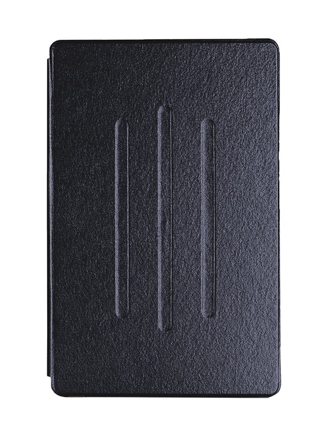 دبليو تيك غطاء حماية واقٍ بجودة ممتازة وتصميم كتاب مُعزز بطبقة مرنة من البولي يوريثان الحراري لتاب سامسونج جالاكسي S5E أسود - Image 1