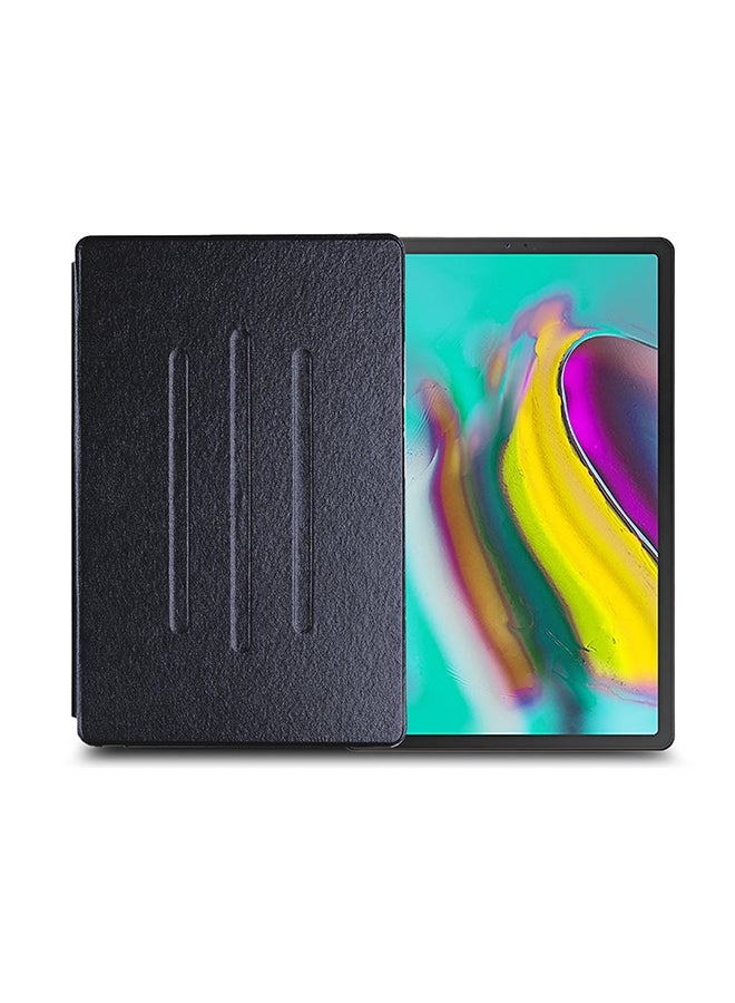 دبليو تيك غطاء حماية واقٍ بجودة ممتازة وتصميم كتاب مُعزز بطبقة مرنة من البولي يوريثان الحراري لتاب سامسونج جالاكسي S5E أسود - Image 2