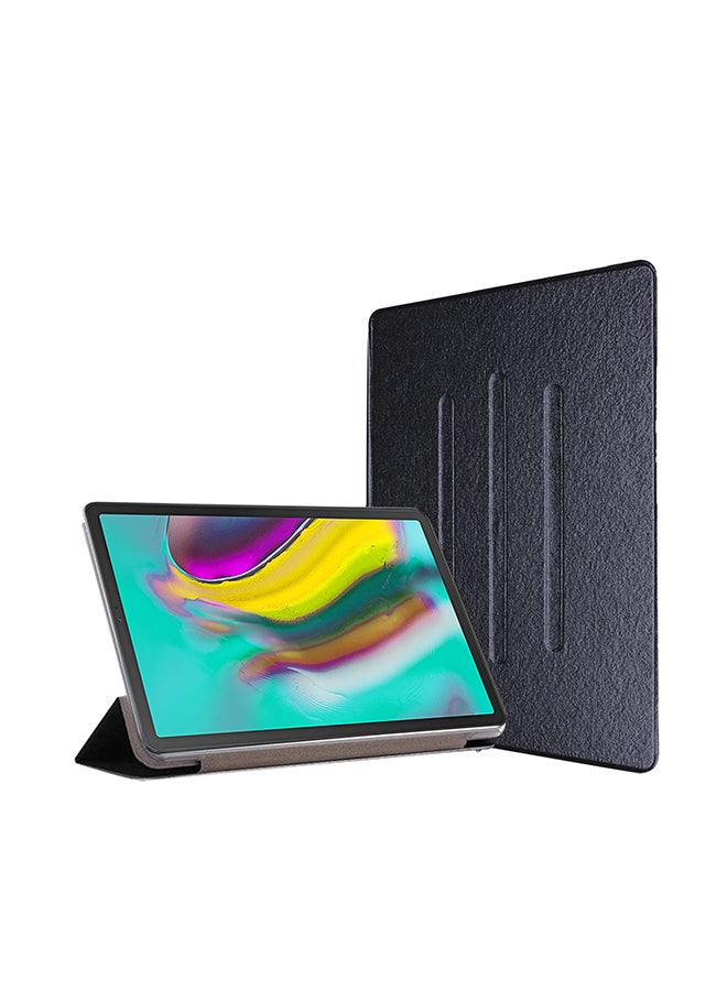 دبليو تيك غطاء حماية واقٍ بجودة ممتازة وتصميم كتاب مُعزز بطبقة مرنة من البولي يوريثان الحراري لتاب سامسونج جالاكسي S5E أسود - Image 3