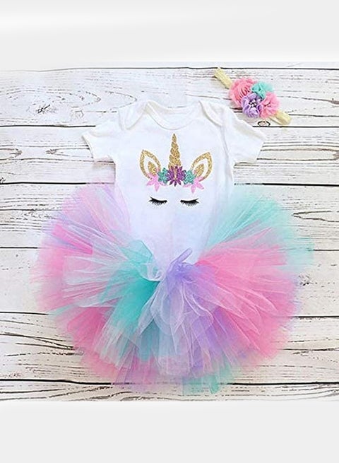 Generic First Birthday Party Baby Girl Dress Multicolor | Best Price UAE |  Dubai, Abu Dhabi