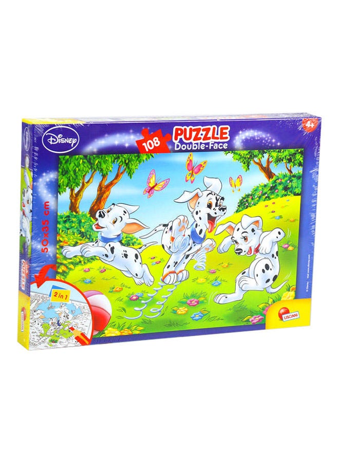 LISCIANI 101-Piece Dalmatians Double Face Jigsaw Puzzle - Image 1
