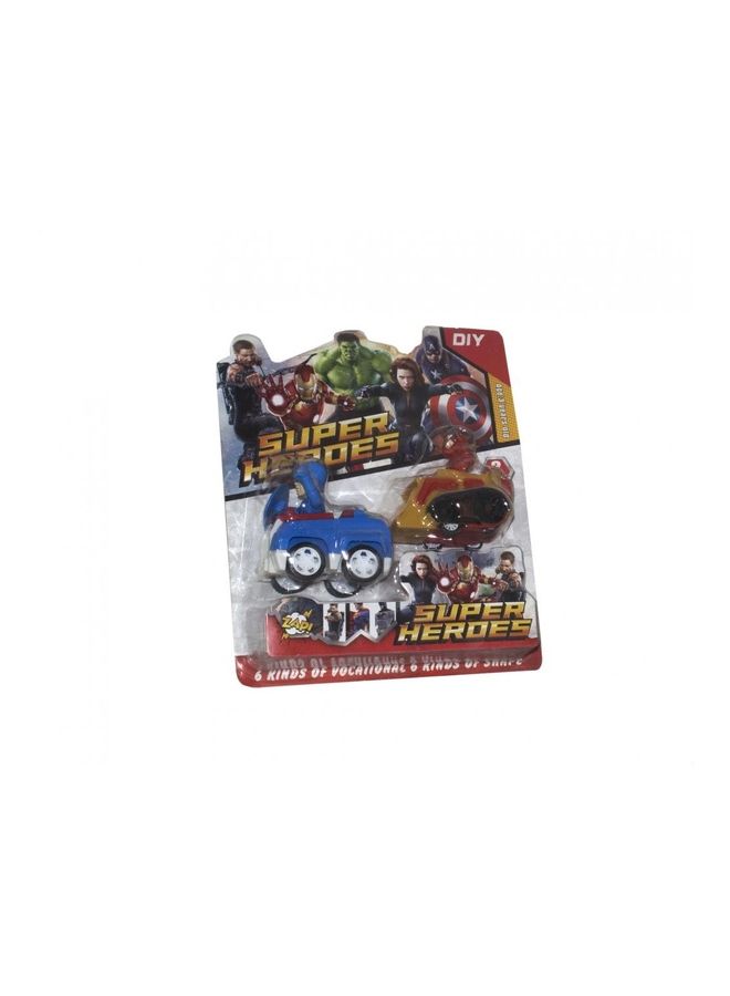 Diy 2-Piece Super Heros Avengers Plastic Die Cast Vehicles 