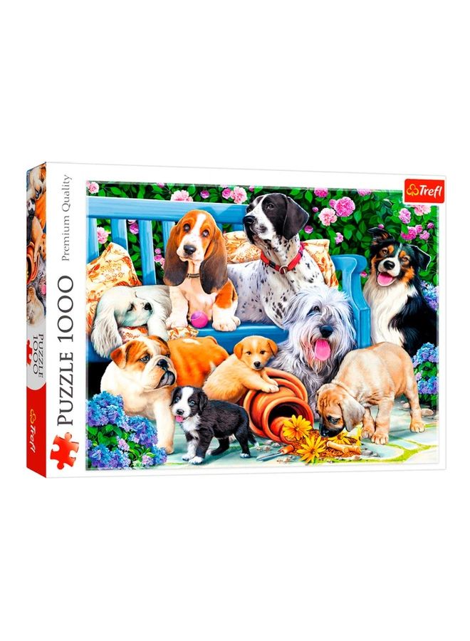 1000-Piece Dogs In Garden Jigsaw Puzzle 26.89 x 18.9 x 0.08inch - v1607934865/N43013577A_1