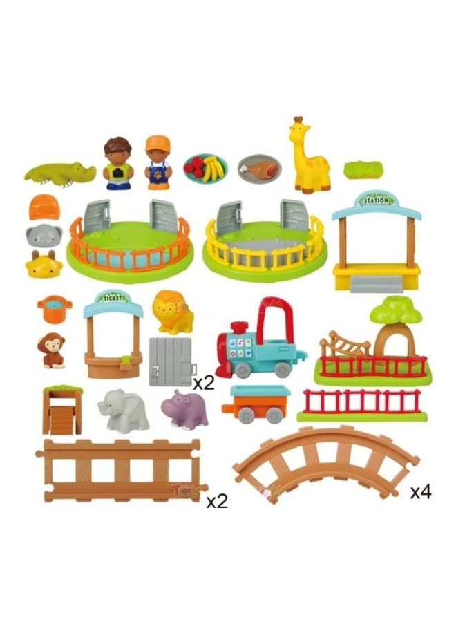 بلاي جو مجموعة لعبة قطار سفاري للرحلات، من 32 قطعة - Image 3