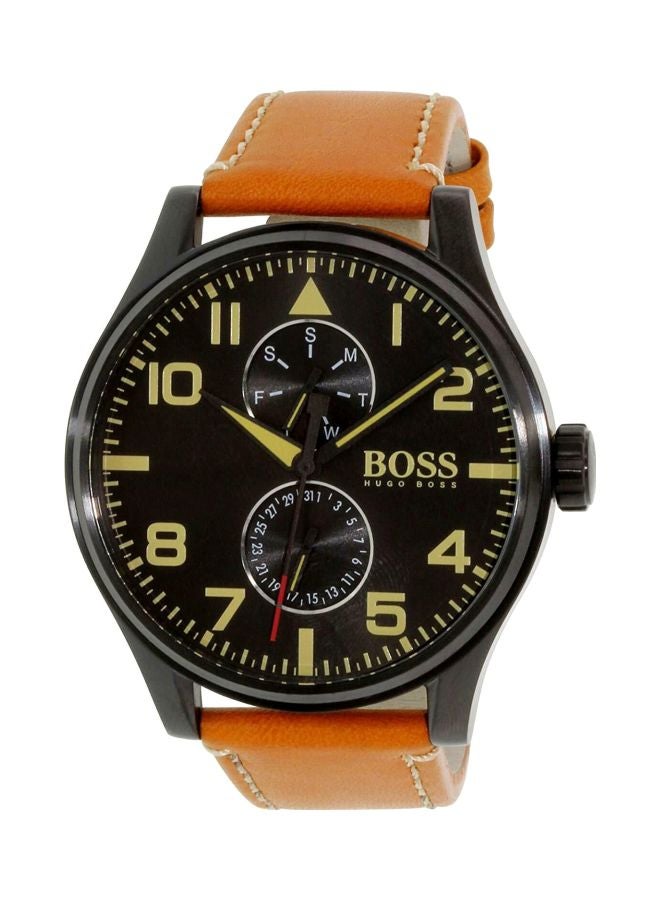 HUGO BOSS Men's Water Resistant Leather Analog Watch 1513082  - Image 1