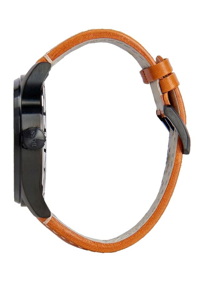 HUGO BOSS Men's Water Resistant Leather Analog Watch 1513082  - Image 3