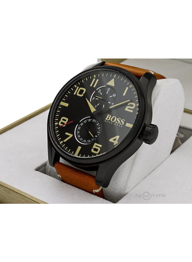 HUGO BOSS Men's Water Resistant Leather Analog Watch 1513082  - Image 4
