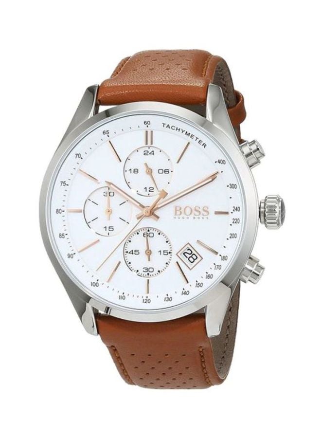 HUGO BOSS Men's Grand Prix Water Resistant Chronograph Watch 1513475 - Image 1