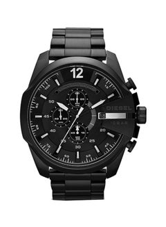 DIESEL Men's Mega Chief Round Shape Stainless Steel Chronograph Wrist Watch 59 mm - Black - DZ4283  - Image 1