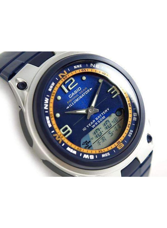 CASIO Men's Water Resistant Analog & Digital Watch Aw-82-2Av - 47 mm - Blue - Image 4