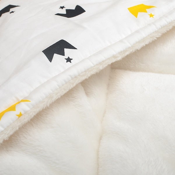 بطانية تقميط مريحة وناعمة من القطن بتصميم رسومات كرتونية مناسبة لفصل الخريف والشتاء من قطعة واحدة - Image 4