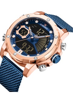 NAVIFORCE Men's Stainless Steel Analog+Digital Wrist Watch NF9172S RG/BE/BE  - Image 2
