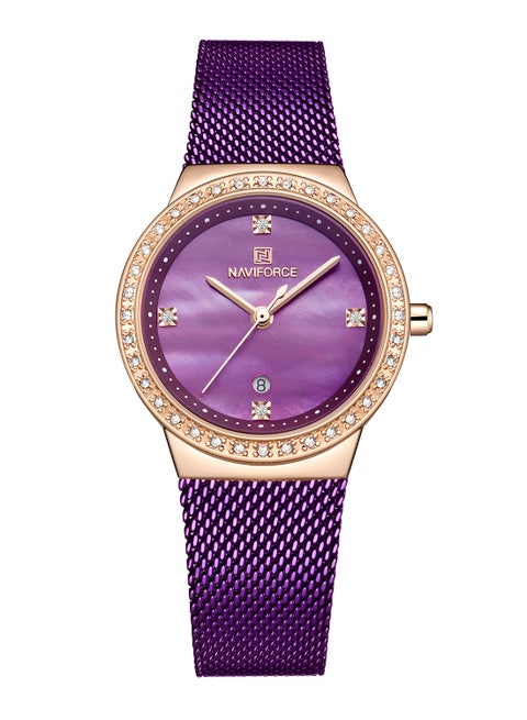 Women's Stainless Steel Analog+Digital Wrist Watch NF5005 RG/PE