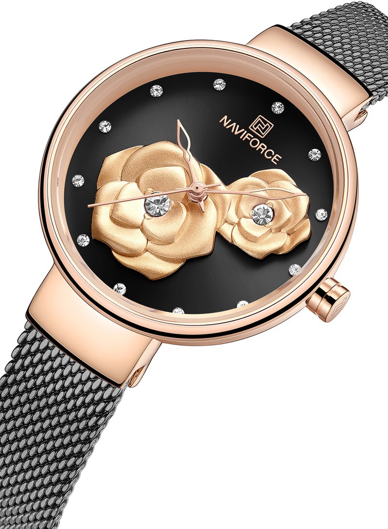 NAVIFORCE Women's Stainless Steel Analog Wrist Watch NF5013 RG/B/B  - Image 2