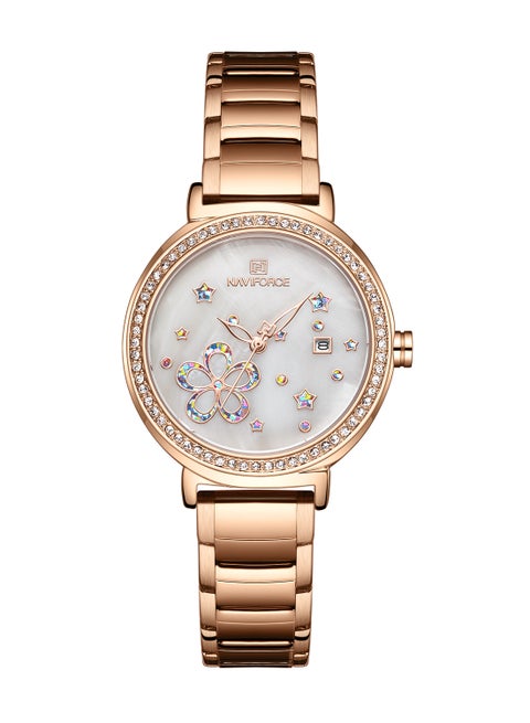 Women's Stainless Steel Analog Wrist Watch NF5016 RG/W