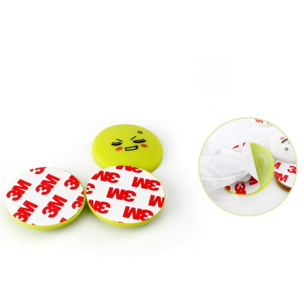 4-Piece Wall Cute Face Design Soft Stickers  Anti-Collision Pads Set - Image 5
