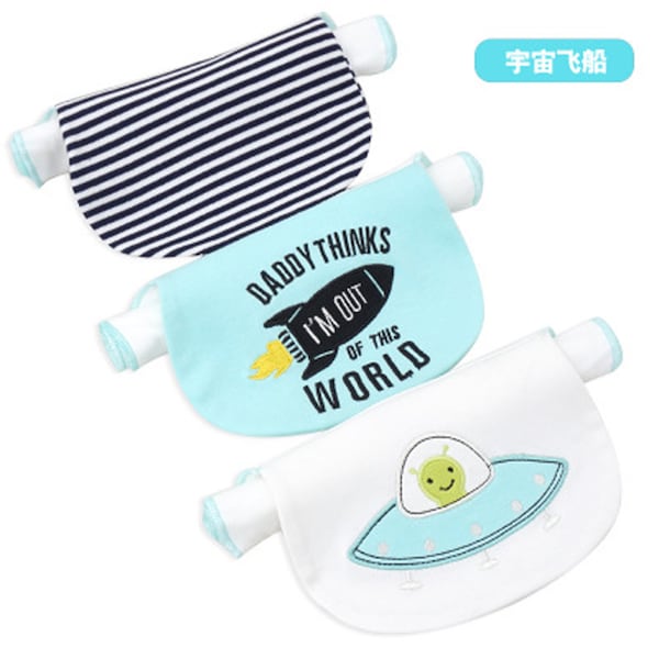 3-Piece Baby Bandana 100% Cotton Bibs Set - Image 2