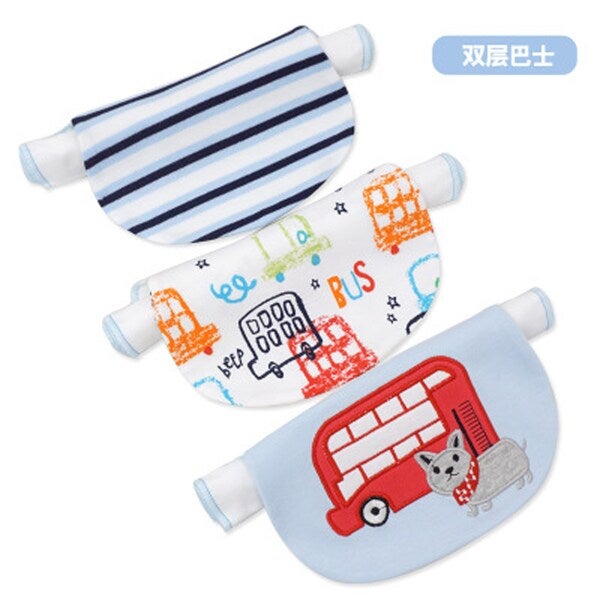 3-Piece Baby Bandana 100% Cotton Bibs Set - Image 4