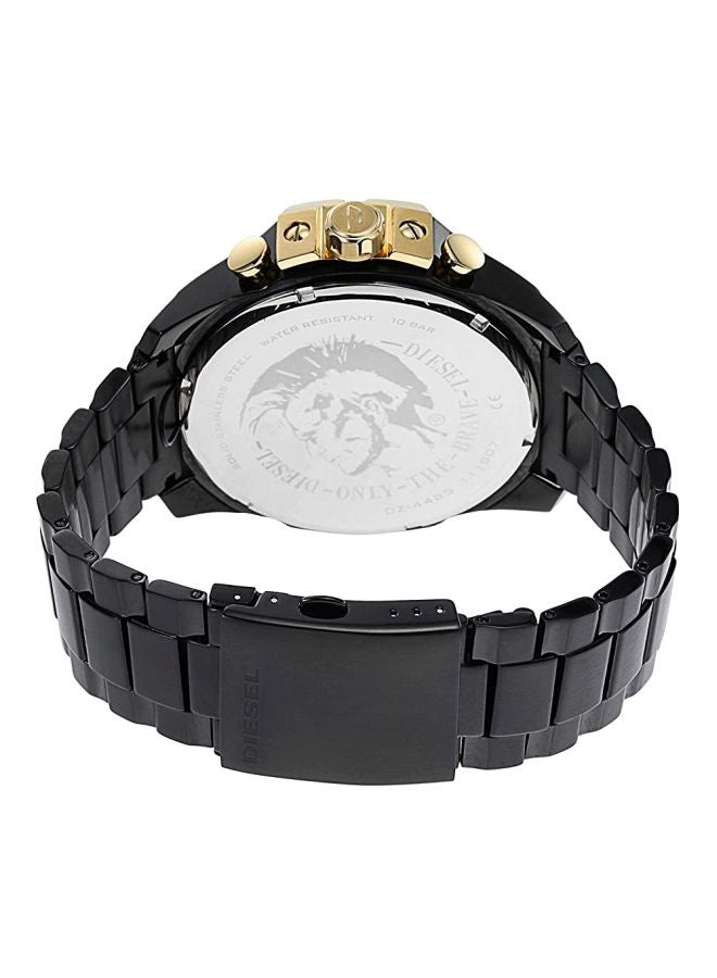 ديزل ساعة يد ميجا شيف كرونوغراف دائرية الشكل بسوار من الستانلس ستيل مقاس 51 مم - لون أسود - طراز DZ4485 للرجال - Image 3