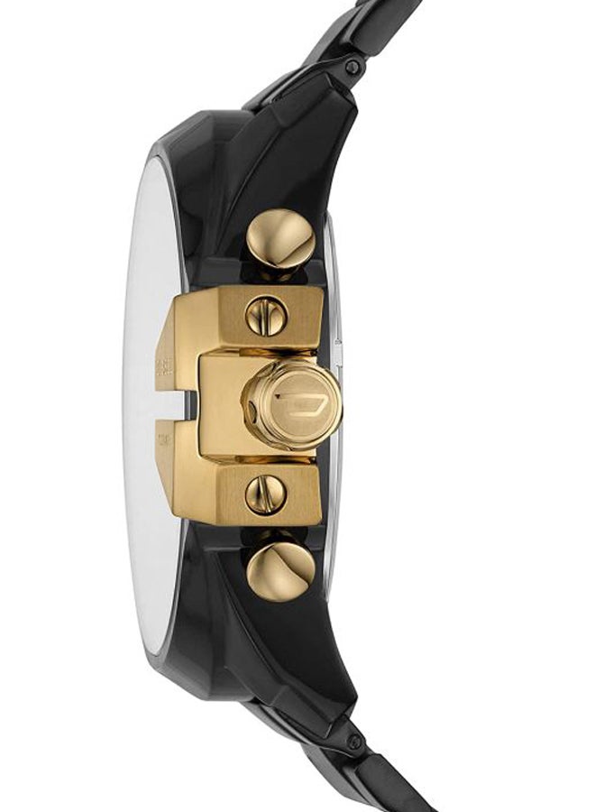 ديزل ساعة يد ميجا شيف كرونوغراف دائرية الشكل بسوار من الستانلس ستيل مقاس 51 مم - لون أسود - طراز DZ4485 للرجال - Image 4