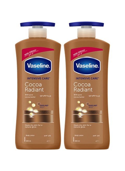 Intensive Care Body Lotion Cocoa Radiant, 72hr Moisturising 400ml Pack Of 2