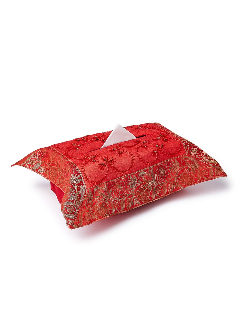 Ikras Table Cloth Set Red - Image 3