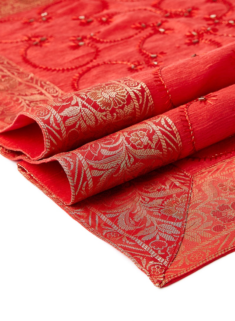 Ikras Table Cloth Set Red - Image 4