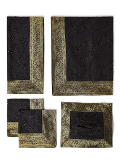 Ikras Table Cloth Set Black/Brown  - Image 1