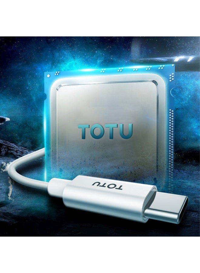 Totu - Glory Series Type-C Digital Wired Headset Compatible With iPad Pro, Macbook White - Image 1