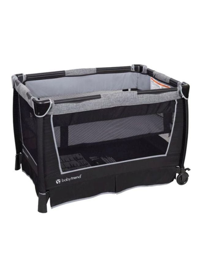 babytrend - 2-In-1 Removable Musical Vibration Rocker Bassinet Nursery Center For Twins With Canopy And Carry Handles - Image 1