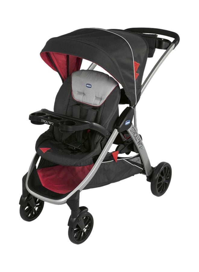 Chicco - Stroll'in'2 Twin Stroller - Lava, 6-9 months - Image 1