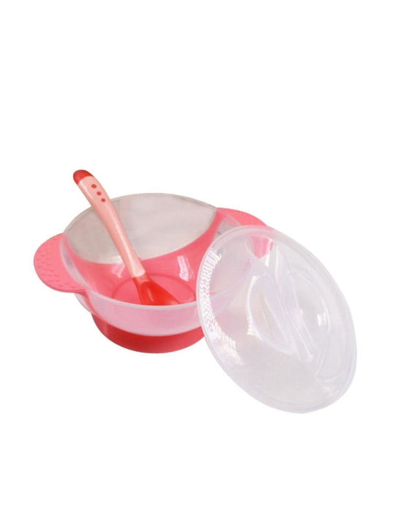 Generic Child Feeding Bowl Lid With Spoon Sets  - Image 1