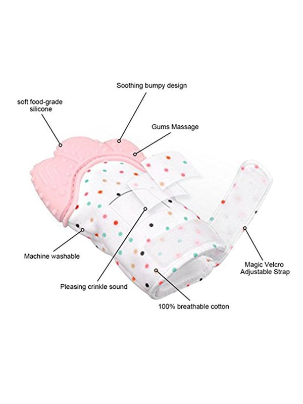1-Piece Baby's Glove Silicone Teether Sensory Crinkle Chew Toy Mitt 3M-18M Babies - Image 5