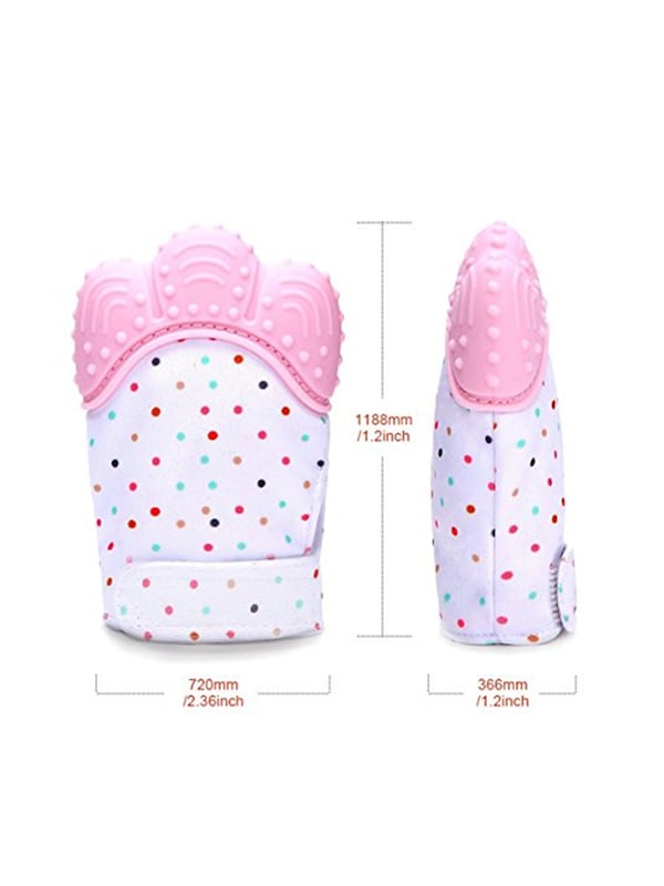 Generic - 1-Piece Baby's Glove Silicone Teether Sensory Crinkle Chew Toy Mitt 3M-18M Babies - Image 1