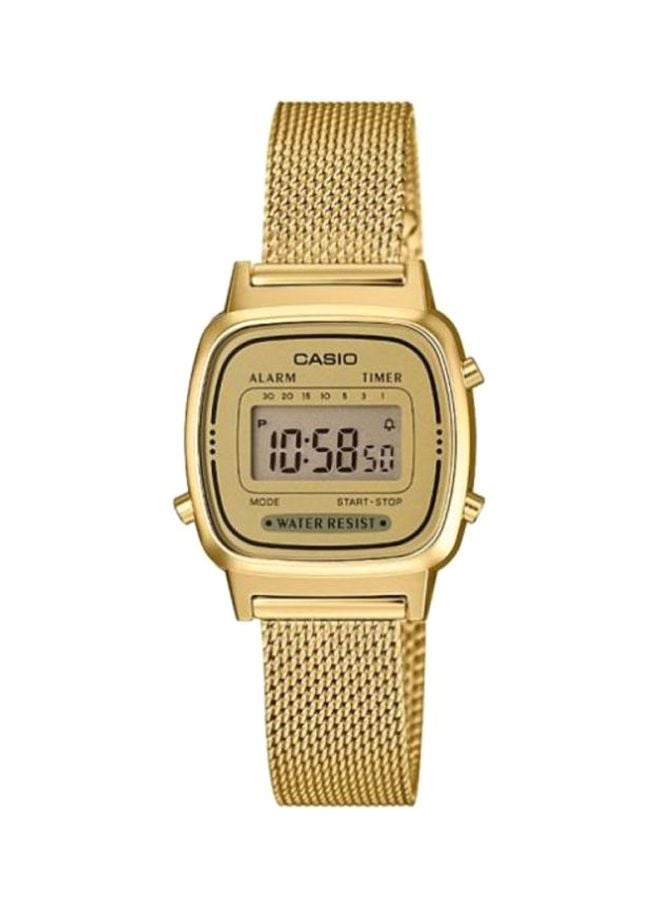 كاسيو ساعة يد رقمية مقاومة للماء طراز LA670WEMY-9DF للنساء - Image 1