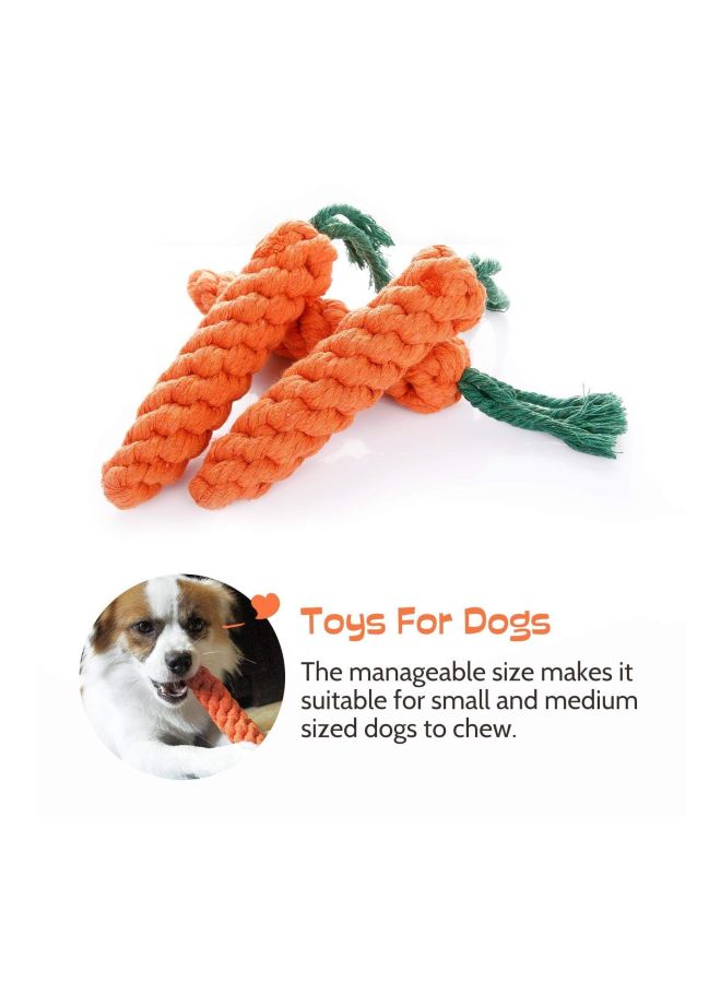 بيوينتي ألعاب مضغ للجرو بتصميم جزرة، 3 قطع برتقالي/أخضر - Image 5