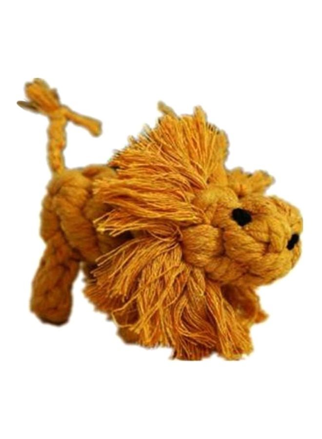 Beauenty Hand Woven Lion Pet Toy Brown 20x8cm  - Image 1